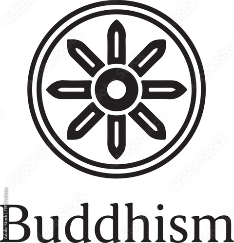 The dharmachakra mudra symbol associated with buddhist teachings and philosophy