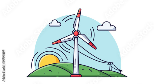 Wind Turbine Generating Clean Energy.