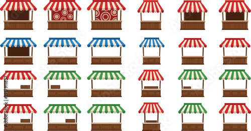 Cleaning Spray Bottle Icon Set with Detergent, Disinfectant, Chemical, and Household Cleaning Product Containers in Colorful Vector Style