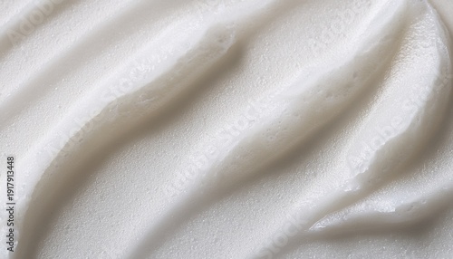 cream swatch of white sugar scrub with rich texture for cosmetic skincare and foam design in format perfect for background use in facial cleanser beauty product and body care concepts