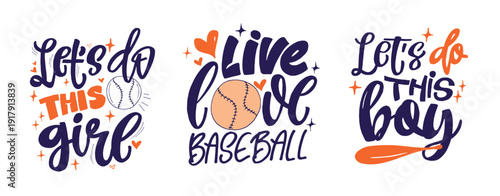 Sport hand drawn doodle lettering quote about baseball. Lettering for t-shirt design, mug print, bag print, clothes fashion. 100% hand drawn vector image.