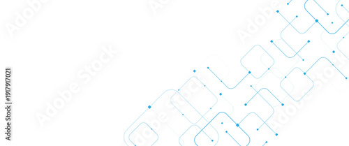 Abstract futuristic technology background with crossed lines and dots