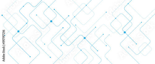 Abstract futuristic technology background with crossed lines and dots