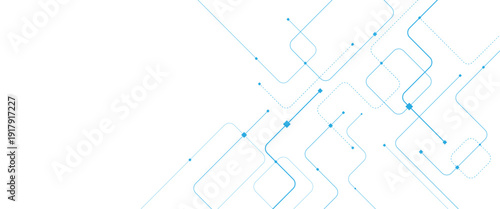 Abstract futuristic technology background with crossed lines and dots