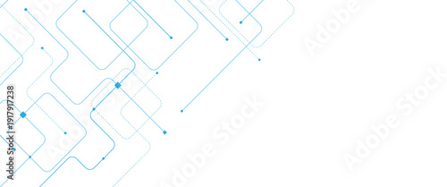 Abstract futuristic technology background with crossed lines and dots