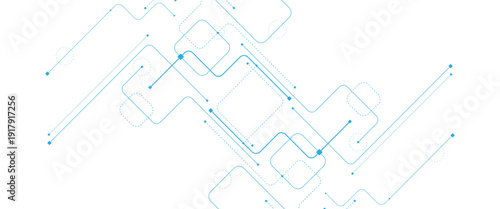 Abstract futuristic technology background with crossed lines and dots