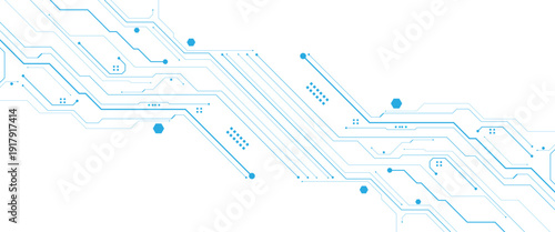 Abstract white circuit digital background with technology circuit vector..