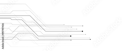 Abstract white circuit digital background with technology circuit vector..
