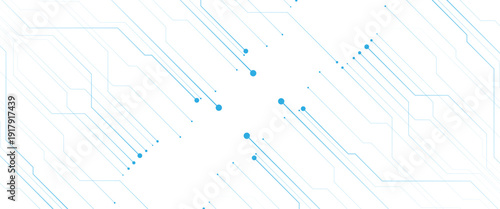 Abstract white circuit digital background with technology circuit vector..