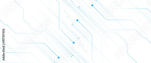Abstract white circuit digital background with technology circuit vector..