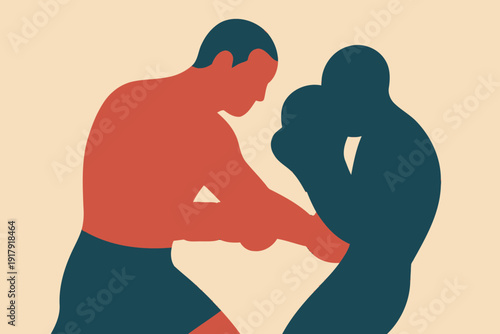 Intense Boxing Match Two Fighters in Action 1.