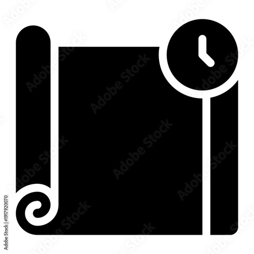 time glyph icon