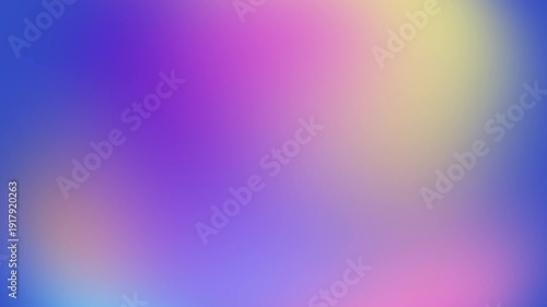 Soft gradient motion. Pink, yellow, blue, and purple abstract background animation.