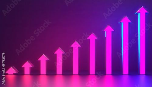 Business growth concept illustrated with ascending graph and radiant arrows signifying progress Free Download Business growth concept illustrated with ascending graph and radiant arrows signifying progress - GFXLoad