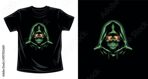 Skull graphic vector art t-shirt design print template