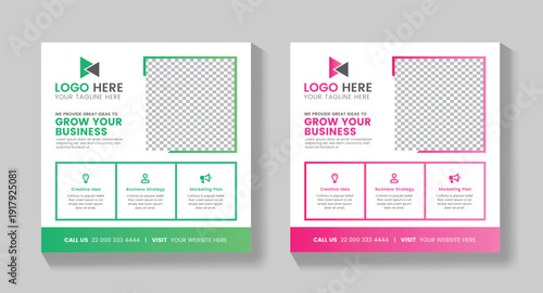 Business Idea Socal Media Post Template,Instagram, LinkedIn, or Facebook	

