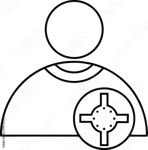 users   line art vector illustration on transparent background