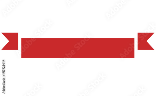 まっすぐな赤色のリボン