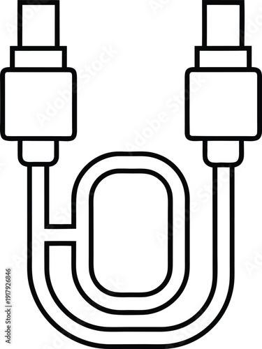 network wired line art vector illustration on transparent background