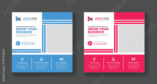 Business Idea Socal Media Post Template,Instagram, LinkedIn, or Facebook	
