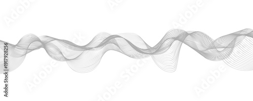 Smooth abstract grey wave line a modern minimalist vector design element ideal for technology backgrounds data visualization and digital concepts vector illustration