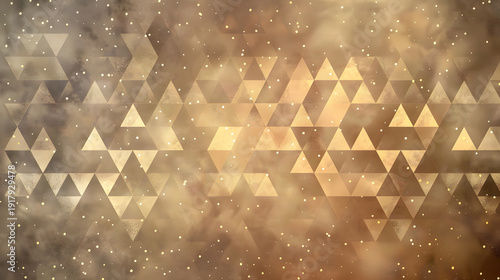 Abstract background with stars and bubbles, golden texture