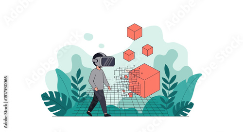 Man Carrying Suitcase Walking Towards House.