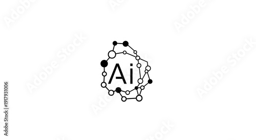 Artificial Intelligence Ai concept with network connections and data points