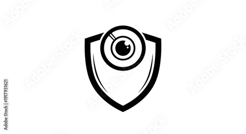 Eye Shield Security Icon - Digital Protection and Surveillance Symbol