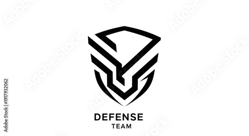 Modern Geometric Shield Logo for Defense and Security Team