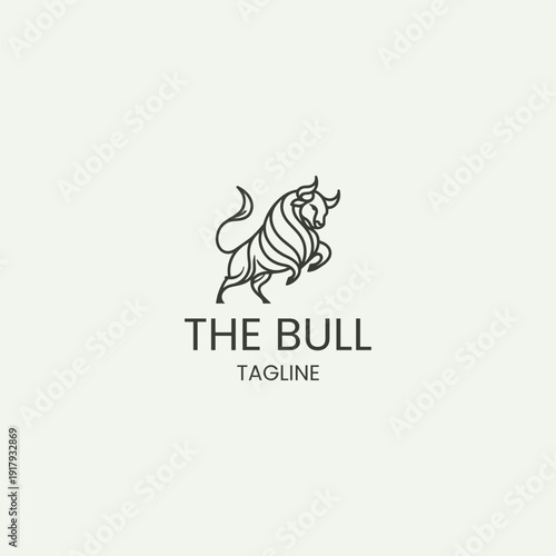 Bull logo template vector illustration design