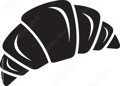 Croissant pastry illustration isolated on white background