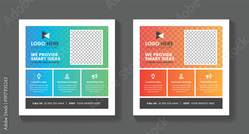 Professional Online Marketing Services Flyer, instagram post, LinkedIn Post	
