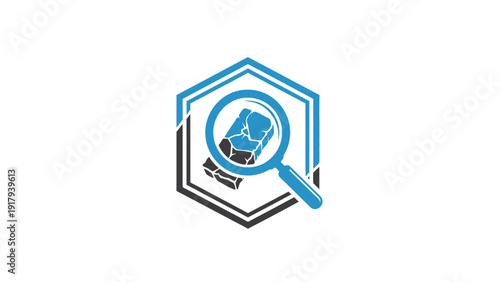 Modern Badge Logo Symbolizing Historical Discovery and Uncovering Truths. transparent.