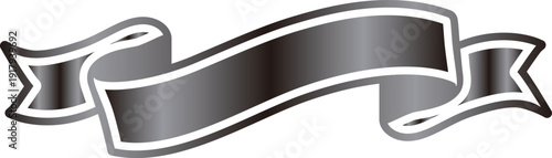 シルバーのリボンのイラスト
フレームやバナーに最適な素材