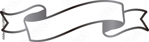 シルバーのリボンフレーム 
光沢感のある見出しバナー