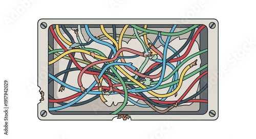 Tangled Network Cable Panel.