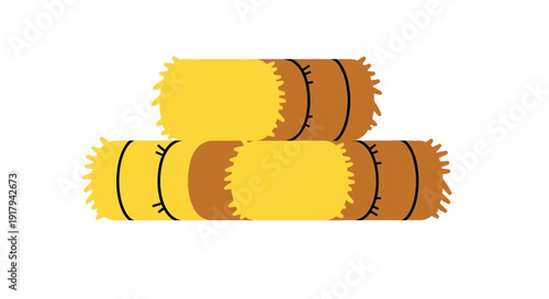 Yellow Brushes Stacked Together.