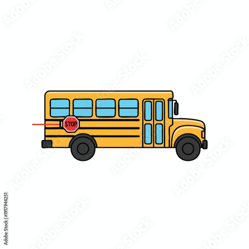 Bright Yellow School Bus Transportation Vehicle for Kids and Students