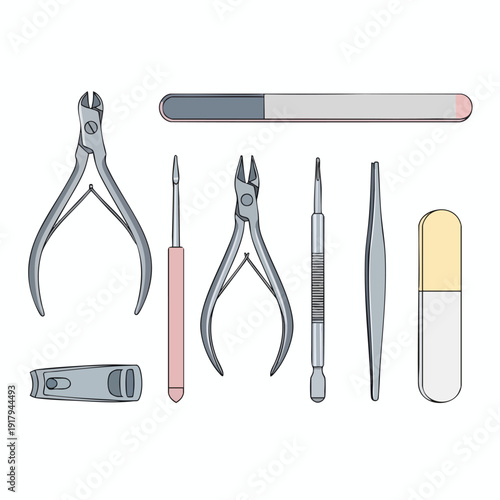 Stylish Manicure Tools Set with Nail Clippers and File for Professional and Personal Use