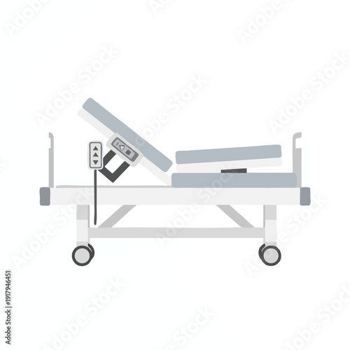 Hospital Bed with Adjustable Head Section