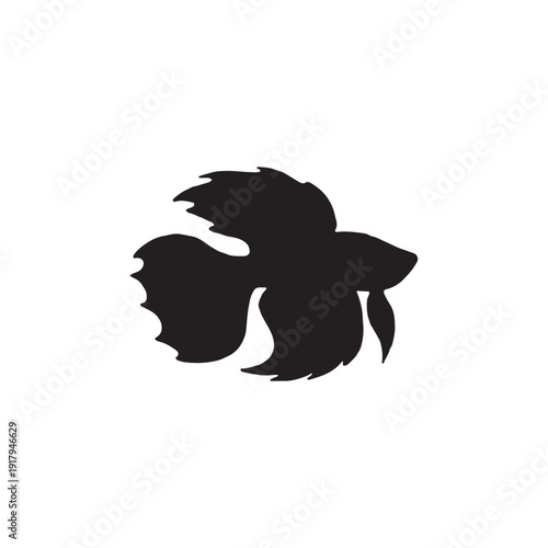 Vector silhouette illustration of a bird and a woman holding a flower in an artistic black design