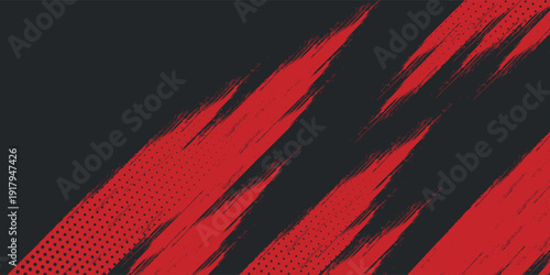 Background, contrast red and black color abstract template for business design. Technology style. You can use it for advertising, sports posters, templates, business presentations. Vector illustration