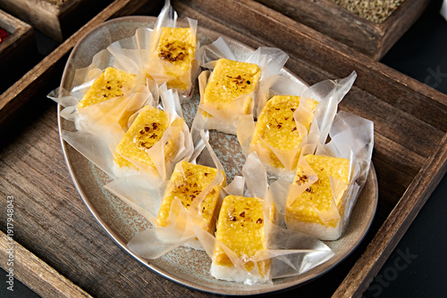 Quadro em tela Osmanthus Sauce Two-Color Millet Glutinous Rice Cake