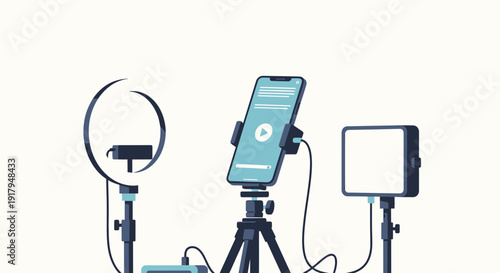 Smartphone Vlogging Kit: Ring Light, Tripod, LED Panel