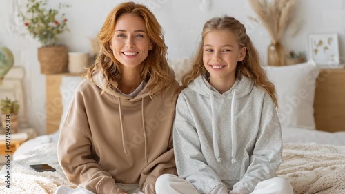 Smiling Mother and Teenage Gen Z Daughter Sharing Joyful Moment at Home – Heartwarming Mother’s Day Family Video