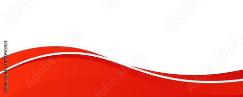 Vector red line background curve element with white space for text and message design, overlapping layers, vector illustration
