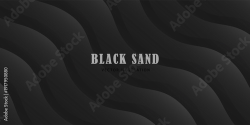 Luxury Dark Black Sand Background