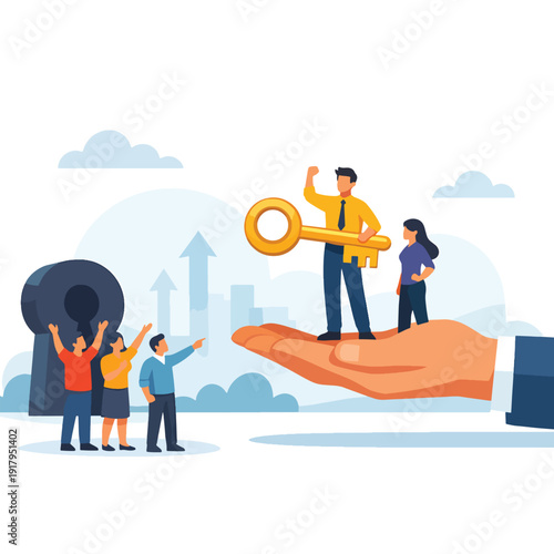 Diverse team achieving goals through support and leadership