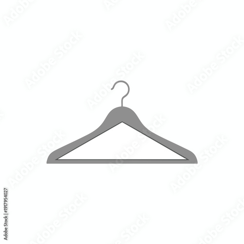 Minimalist Clothes Hanger on a Plain White Background for Fashion and Clothing Display